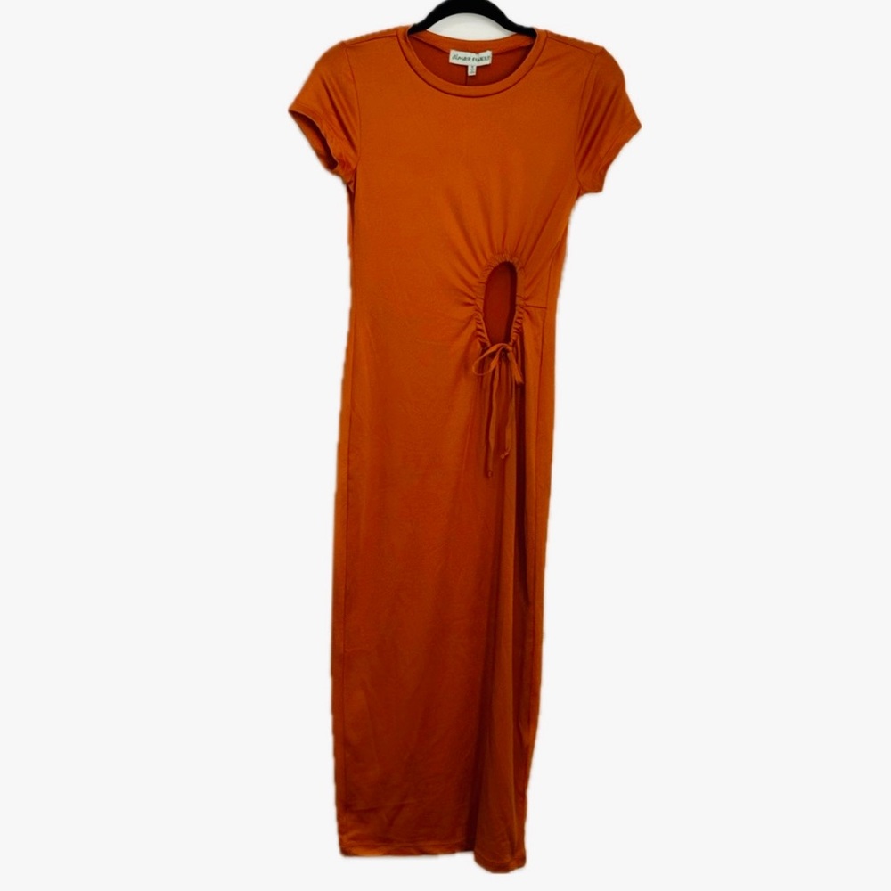 NWT Women’s Size Medium Burnt Orange Bodycon Dress